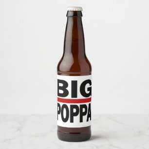 Big Poppa Hip Hop Pap Fathers Day Gift Bier Etiket