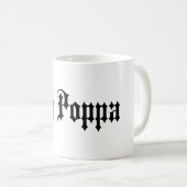 Big Poppa Papa Fête des pères Cadeau Café Mug (Devant droit)
