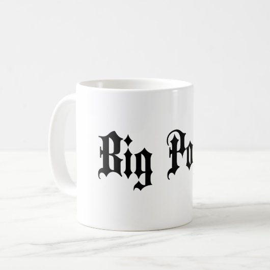 Big Poppa Papa Fête des pères Cadeau Café Mug (Devant gauche)