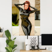 BIG POSTER - BLACK LATEX CATSUIT - Bianca Beaucha (Bureau à domicile)