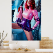 BIG-POSTER - pINK & BLUE LATEX - Bianca Beauchamp Poster (Keuken)