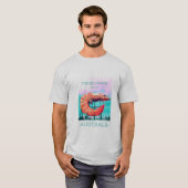 Big Prawn grappig Australisch reispictogram T-shirt (Voorkant volledig)
