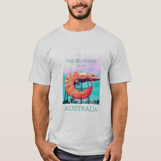 Big Prawn grappig Australisch reispictogram T-shirt (Voorkant)