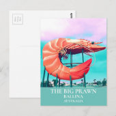 Big Prawn Travel Icon Australië Briefkaart (Voorkant / Achterkant)
