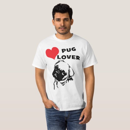 Big Pug Lover Value T-SHIRT | UNISEX (Voorkant volledig)