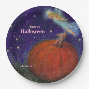 Big Pumpkin Fairy Custom Halloween Papieren Bordje