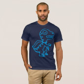 Big Rainbow Rex Blue T-shirt (Voorkant volledig)