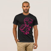 Big Rainbow Rex roze T-shirt (Voorkant volledig)