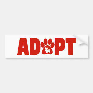 Big Red Adopt Bumpersticker