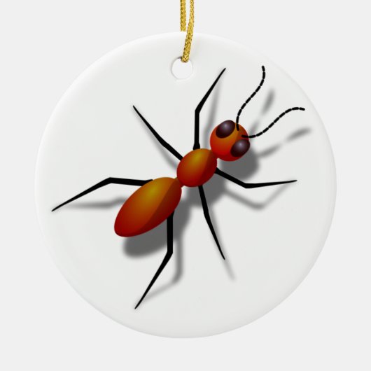 Big Red Ant Keramisch Ornament (Voorkant)