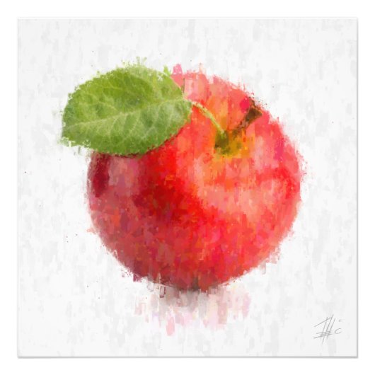 Big Red Apple Foto Afdruk (Voorkant)