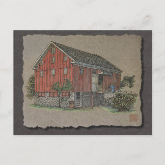 Big Red Bank Barn Briefkaart