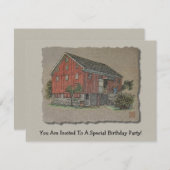 Big Red Bank Barn Kaart (Voorkant / Achterkant)