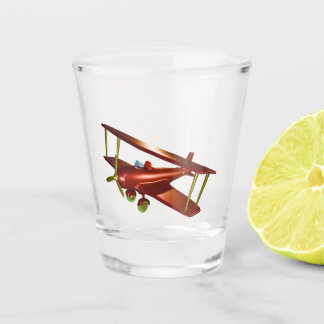 Big Red Bi-plane Shot Glas