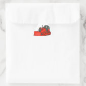 Big Red Bulldozer Driehoek Sticker (Tas)