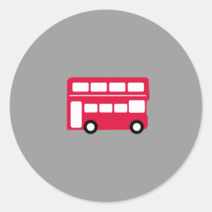 Big Red Bus Ronde Sticker
