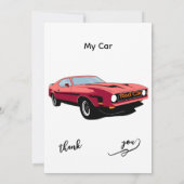 Big Red Car – Mon invitation de conception de voit (Dos)