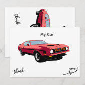 Big Red Car – Mon invitation de conception de voit (Devant / Derrière)