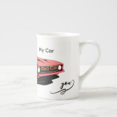 Big Red Car Specialty Mug – Custom Text Car Lover  (Droite)