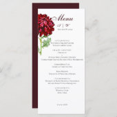 Big Red Chrysanthemum 2 Menu (Devant / Derrière)