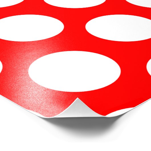 Big Red en White Polka Dots Foto Afdruk (Hoek)
