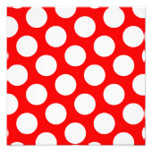 Big Red en White Polka Dots Foto Afdruk (Voorkant)