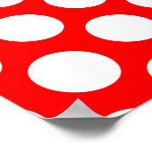 Big Red en White Polka Dots Poster (Hoek)