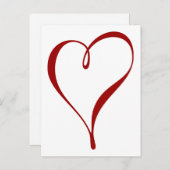 Big Red Heart bespaart het Briefkaart Dates (Voorkant / Achterkant)