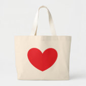 Big Red Heart Grote Tote Bag (Voorkant)