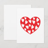 Big Red Heart-kaart Kaart (Voorkant / Achterkant)