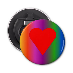 Big Red Heart Magnet Button Flesopener