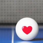 Big Red Heart Pingpongballen (Net)