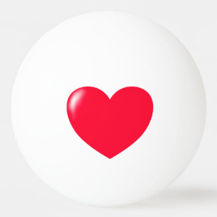 Big Red Heart Pingpongballen