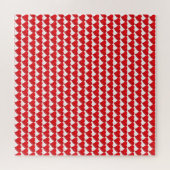 Big Red Hearts patroon witte Valentijnsdag Legpuzzel (Horizontaal)