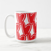 Big Red Hearts tasse de papier (Gauche)