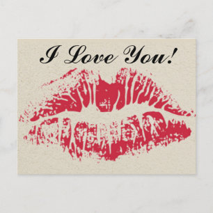 Big Red Kiss Valentijnsdag voor hem Feestdagenkaart