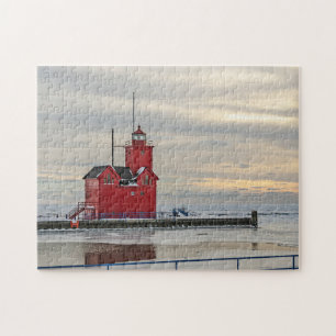 Big Red Lighthouse in Holland MI - 252 stuks Legpuzzel