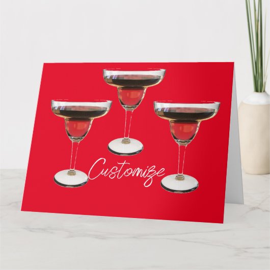Big Red Margarita Cocktail Drink Thunder_Cove Kaart (Voorkant)