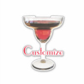 Big Red Margarita Cocktail Drink Thunder_Cove Sticker (Voorkant)