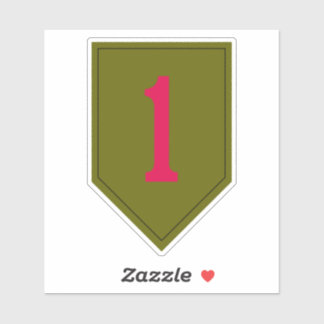 Big Red One vinyl gesneden sticker