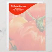 Big Red Tomato gepersonaliseerde voedselliefhebber Custom Briefhoofd (Voorkant / Achterkant)