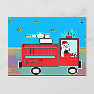 Big Red Truck Briefkaart