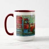 Big Red Truck Truck Truck's Drinking Mug (Gauche)