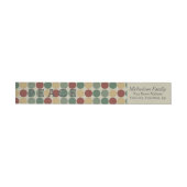 Big Retro Dots Holiday Wraparound Étiquette (Individuel)