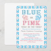 Big Reveal Baby shower Genre Reveal Invitation (Devant / Derrière)