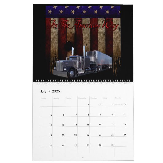 Big Rig Calendar Kalender (Jul 2026)