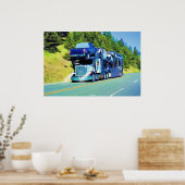Big Rig Car Transporter Truck-Driver Art Poster (Keuken)