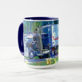 Big Rig Cargo Truck Drink Mok (Voorkant links)