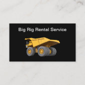 Big Rig Construction Rental Service Visitekaartje (Voorkant)