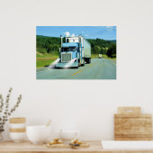 Big Rig Freezer Truck-Driver Art Poster (Keuken)